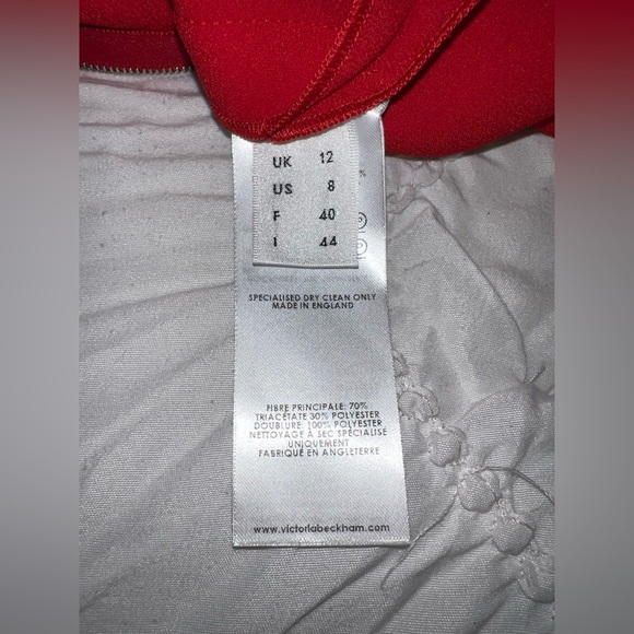 Victoria Beckham Red Bodycon Midi Zipper Dress - Picture 5 of 6